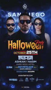 Biggest Persian Halloween Party | DJ Taahaa, Ashkan, Nasim @ Hard Rock 207